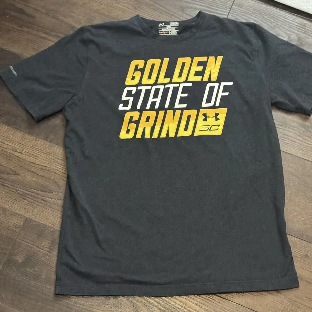Golden State Warriors Steph Curry Under Armour T Shirt Mens Size M